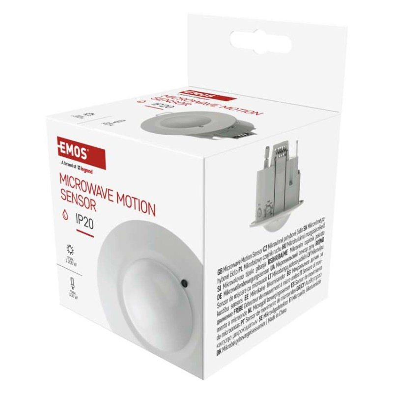 PIR senzor (pohybové čidlo) IP20 1200W, biely 5