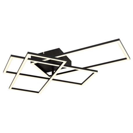 Stropné svietidlo, kov čierny matný, akryl biely, stmievateľné, SmartLight, aplikácia, pamäťová funk 7