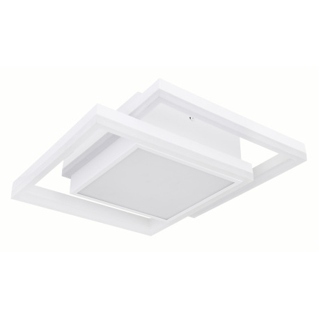 Stropné svietidlo, kov/akryl opál biely, kompatibilné s Google Assistant a Alexa, časovač, pamäťová 14