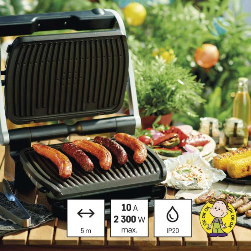 Predlžovací kábel 5 m / 1 zásuvka / biely / PVC / 1 mm2 3