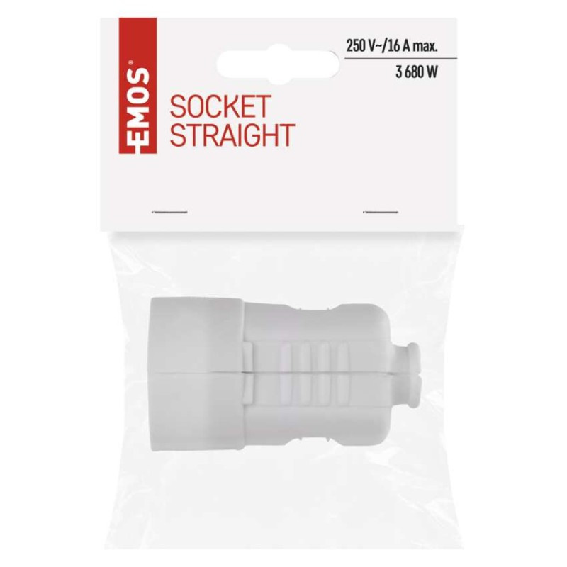 Zásuvka pre predlžovací kábel, biela 4