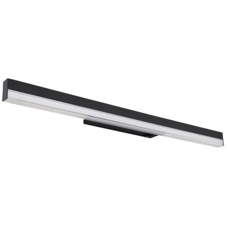 Nástenné svietidlo, kov čierny, hliník čierny matný, akryl biely, kolískový spínač na výrobku, fixác 13