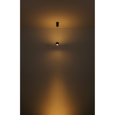 Závesné svietidlo, kov/hliník sivý matný, akryl biely, chrómový krúžok, kábel PVC čierny, ø: 100 mm, 4