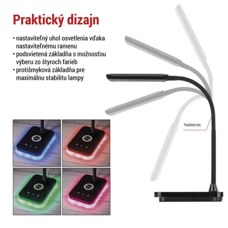 LED stolná lampa KYLE, čierna 6