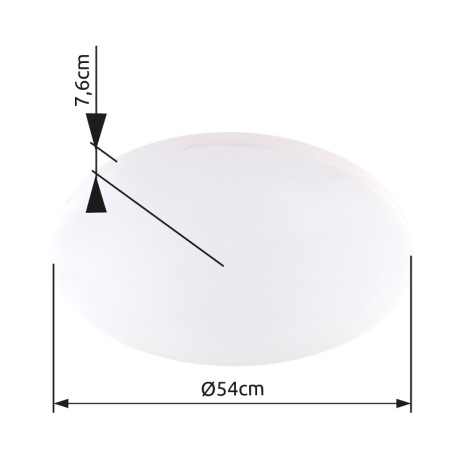 Stropné svietidlo,kov/akryl biely,trblietavý efekt,prepínanie nástenným vypínačom,pamäť,nočné svetlo 20