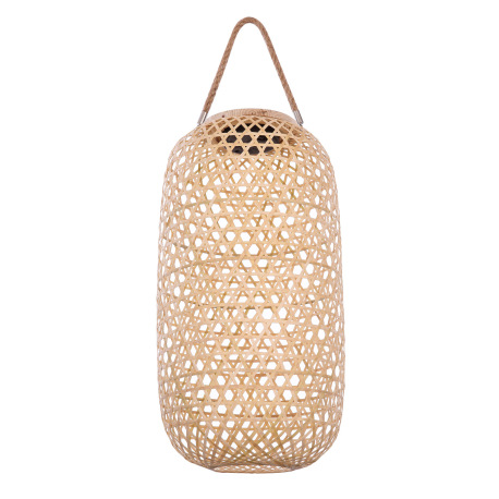 Solárne svietidlo, bambus, plast, na zavesenie alebo na státie, IP44, vypínač, akumulátor AA 600mAh 11