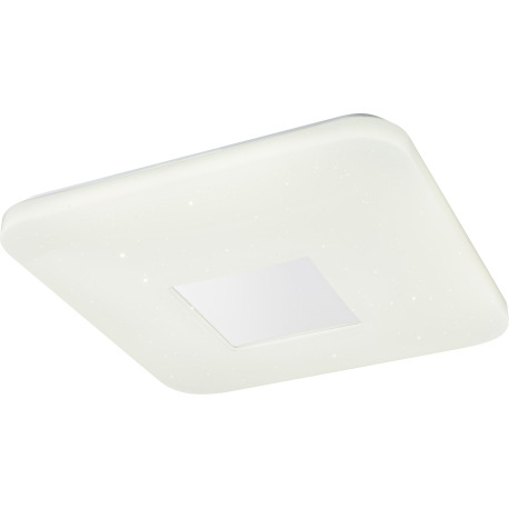 Stropné svietidlo, kov biela, biely akryl, chróm, stmievateľné, diaľkové ovládanie, fixácia farieb, 2