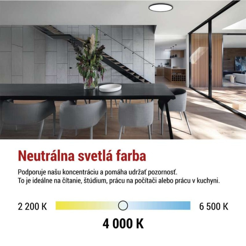 LED prisadené svietidlo FLORI okrúhle, čierné, 18W, neutrálna biela 7