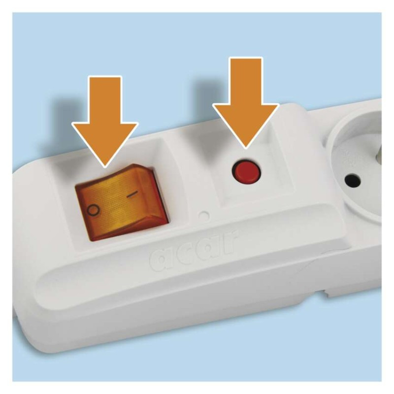 Prepäťová ochrana – 8 zásuviek 1,5m, sivá 6