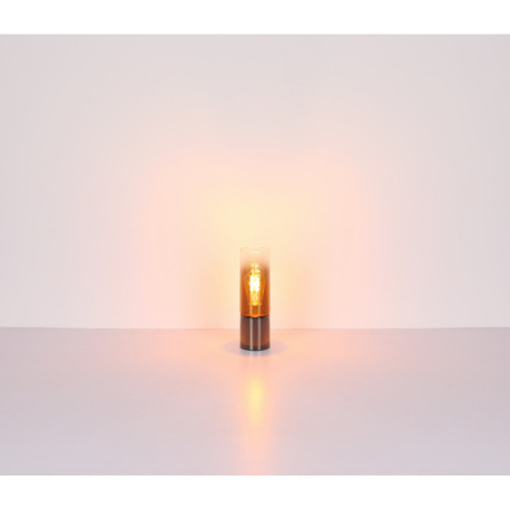 Závesné svietidlo, kov čierny, sklo medenej farby, priehľadné, kov čierny chróm, textilný kábel čier 5