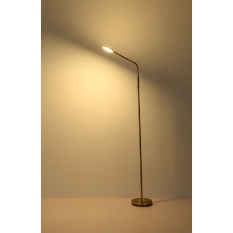 Stojanová lampa, kov mosadzný, akryl satinovaný, priehľadné, dotykové zapnutie/vypnutie, dotykový sp 12
