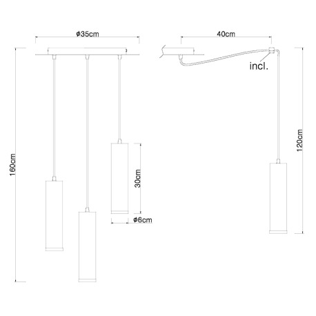 Závesné svietidlo, kov čierny, drevo čierne, kov nikel, textilný čierny kábel, ø: 350mm, V:1600mm, b 9