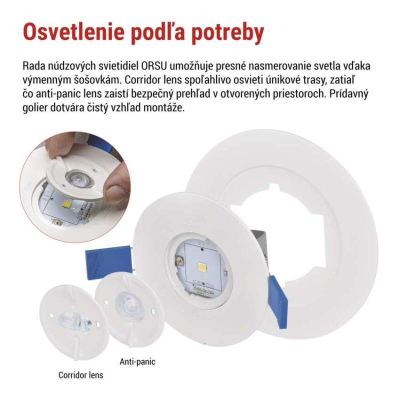 LED Núdzové svietidlo ORSU 2W 300lm 3H 3