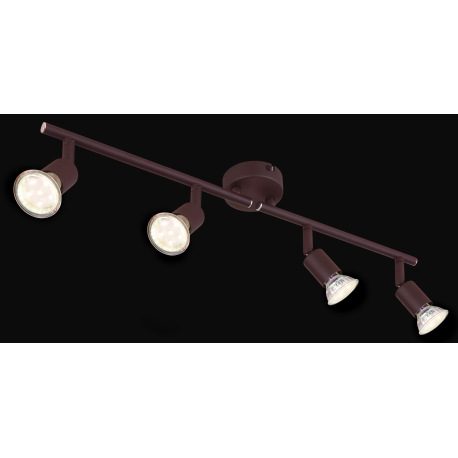 Stropné svietidlo, kov imitácia hrdze, otočné, nastaviteľné ramená, DxV:580x165, vrátane žiaroviek 4 9