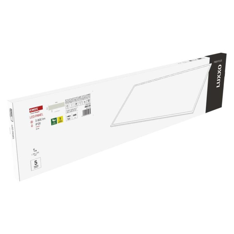 LED panel LUXXO 30×120, obdĺžnikový vestavny biely, 22W neutr. b. UGR 9