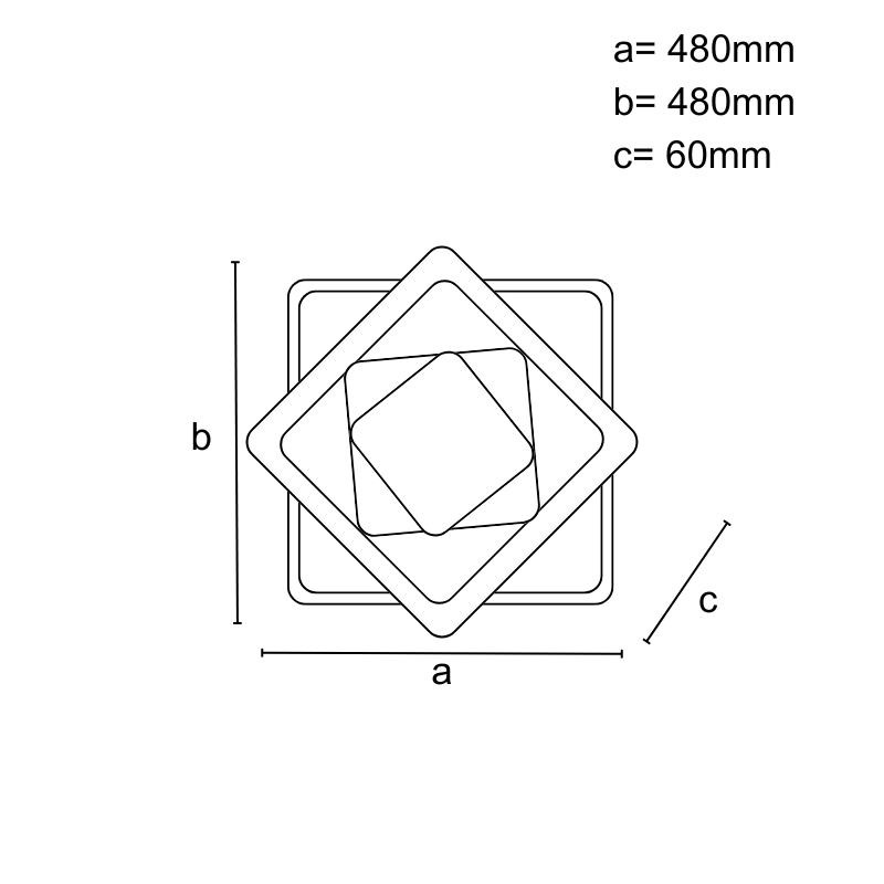 LED stropné svietidlo s diaľkovým ovládačom 130W - J1355/W 8