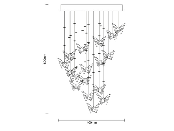 MURU krištáľový luster - N3031 3