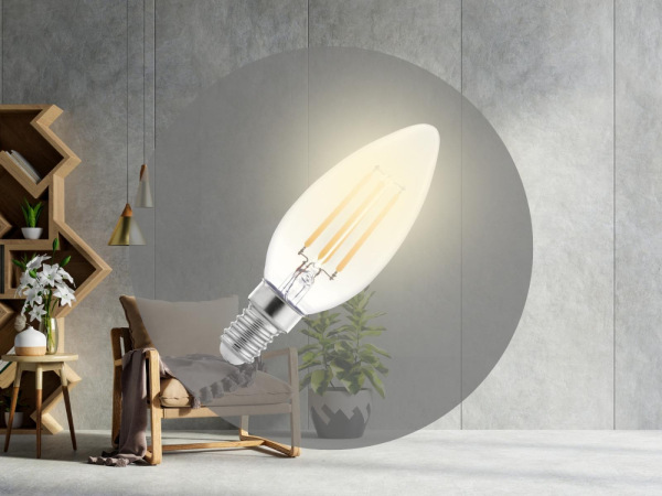 LED žiarovka / filament 4W - C35 / E14 / 3000K - ZLF712 5