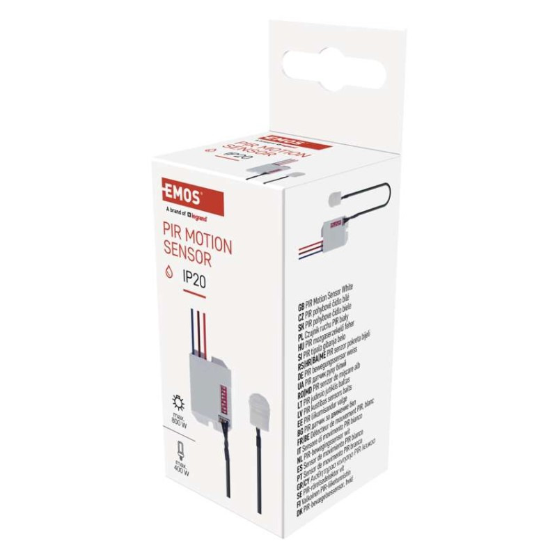 PIR senzor (pohybové čidlo) IP20 800W, biely 2