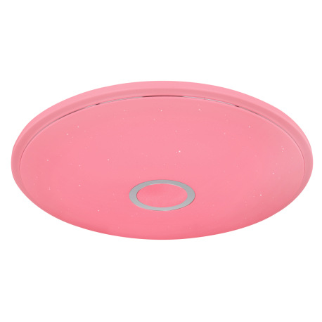 Stropné svietidlo, kov biely, akryl biely, chróm, kompatibilné s Google Assistant a Alexa, časovač, 20