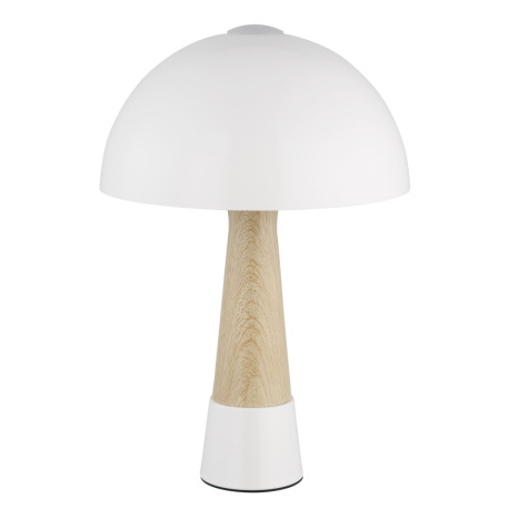 Stolná lampa, kov, piesková matná, kov imitácia dreva, kábel PVC čierny, kolískový vypínač na kábli, 14