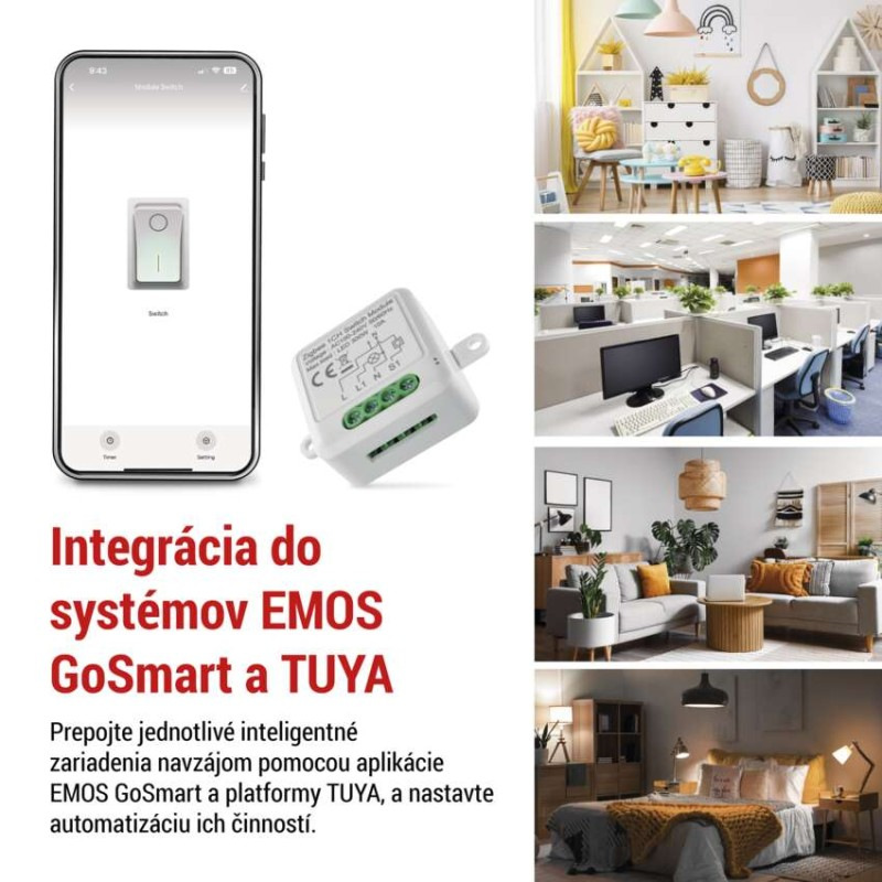 GoSmart spínací modul IP-2101SZ, ZigBee, 1-kanálový 3