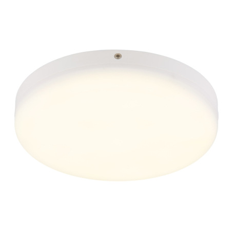 Stropné svietidlo, plast biely, ø: 220mm, V: 50mm, vrátane LED 12W 230V, zdroj 1430lm, výstup 850lm,