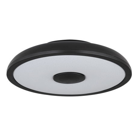 Stropné svietidlo, plast čierny/biely, Bluetooth, reproduktor 3W, pamäťová funkcia, nočné svetlo, tr 16
