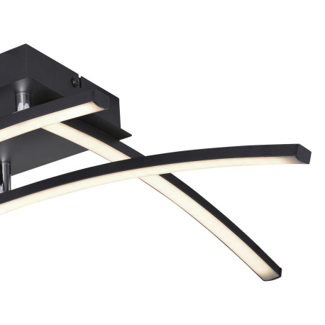 Stropné svietidlo, kov čierny matný, plast biely, nastaviteľné, zmena farby svetla pomocou nástennéh 5