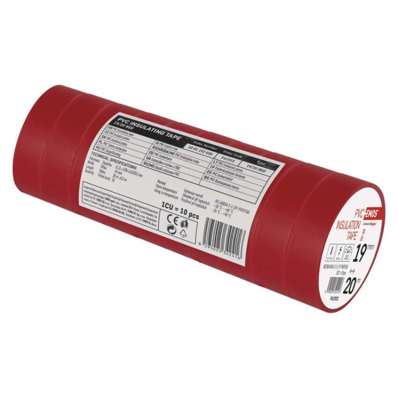 Izolačná páska PVC 19mm / 20m červená 1