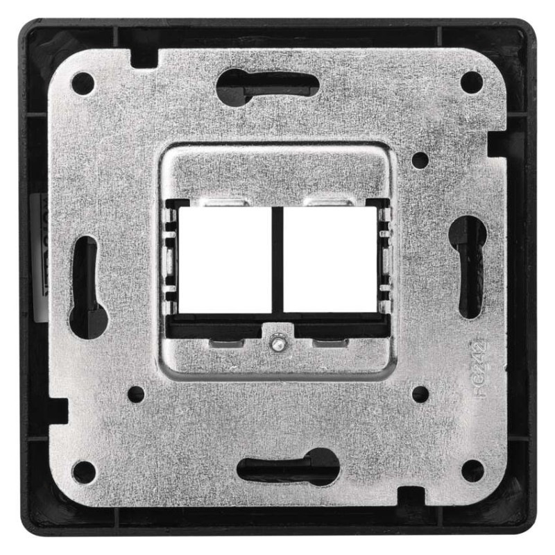 Kryt dátovej zásuvky 2xRJ45, antracit 1