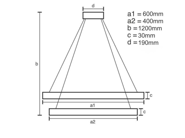 LED závesná lampa na lanku + diaľkový ovládač 65W - J4388/B 11