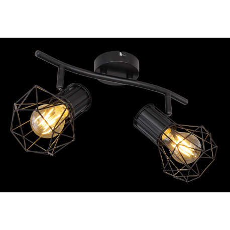 Nástenné svietidlo, kov čierny, DxŠxV: 340x130x190, bez žiaroviek 2xE27, max. 40W 230V 14