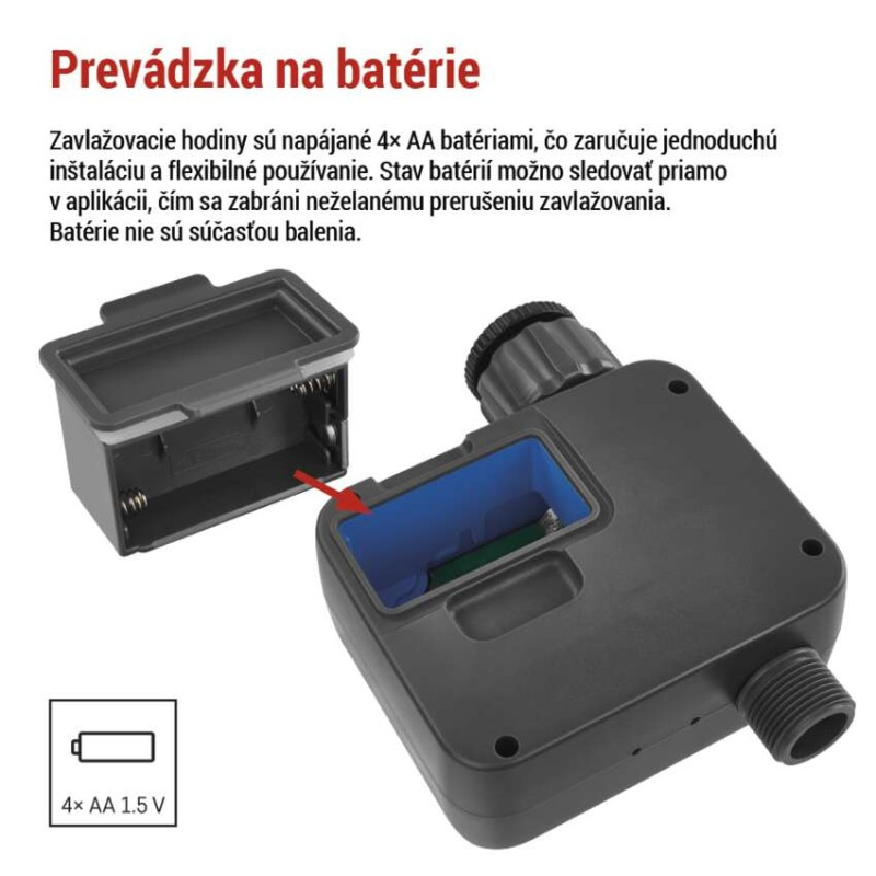 Časovač zavlažovania GoSmart, Bluetooth 5.0, 1 výstup 2
