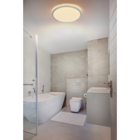 Stropné svietidlo, plast niklová farba, satinovaný, biely, niekoľko úrovní cez nástenný spínač, pods 1