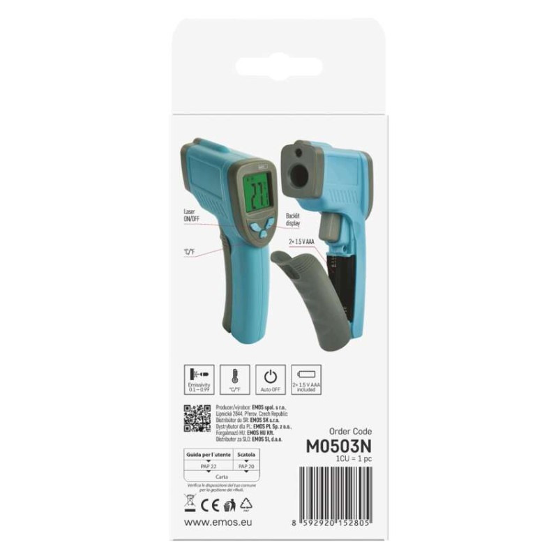 Infračervený digitálny teplomer, bezkontaktný 6