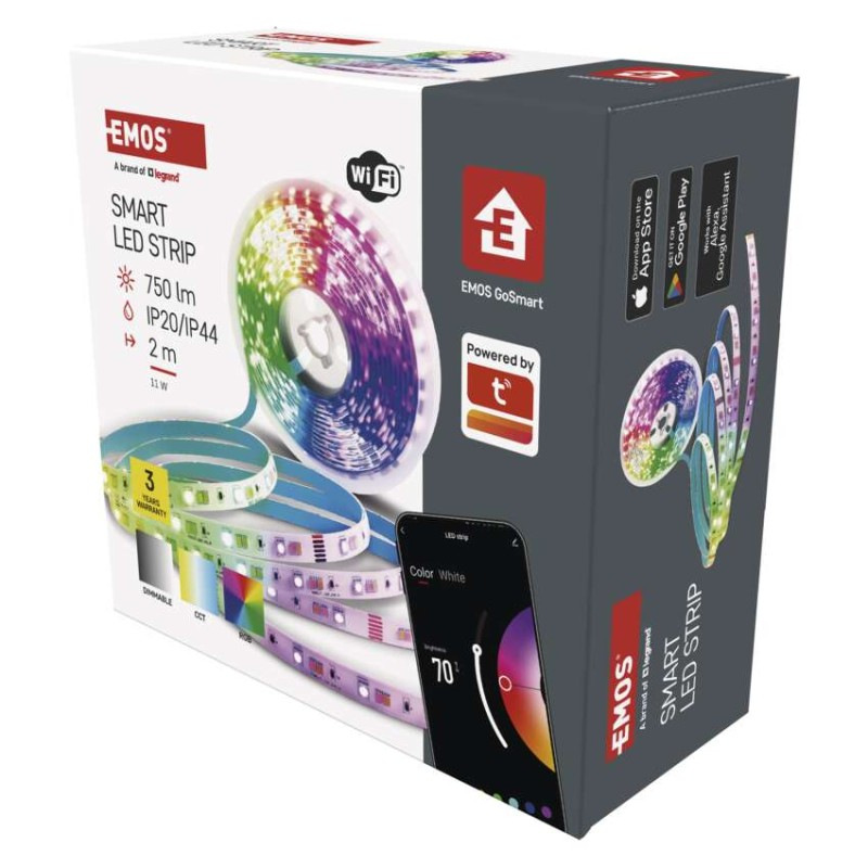 GoSmart LED pásik WiFi 2m, 11W, 750lm, RGB/CCT 9