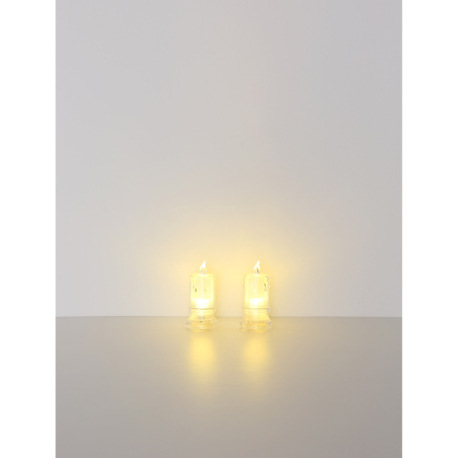 Dekoratívne svietidlo, plast číry, plast satinovaný, posuvný vypínač, vrátane batérie 3x LR1130, ø: 17