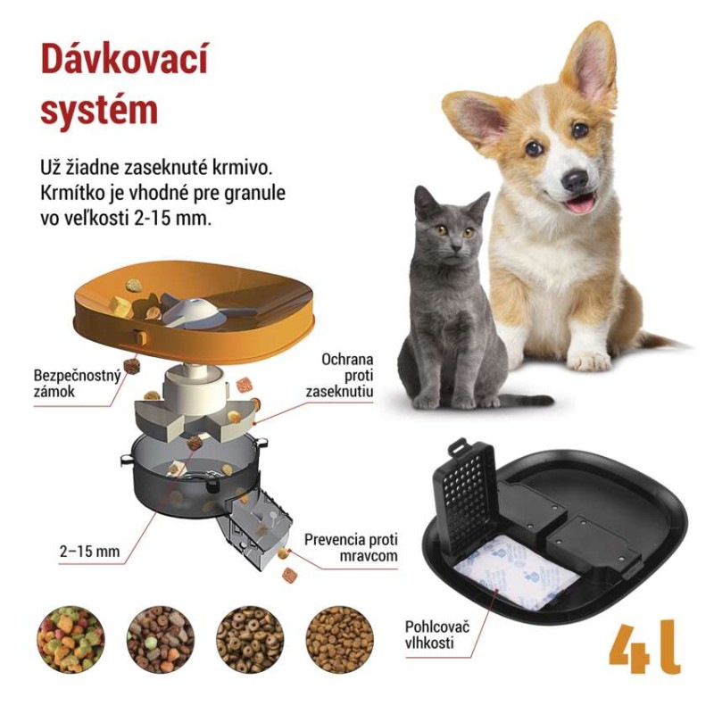 GoSmart dávkovač krmiva Pet Care, 4 l, čierny, Wi-Fi 3