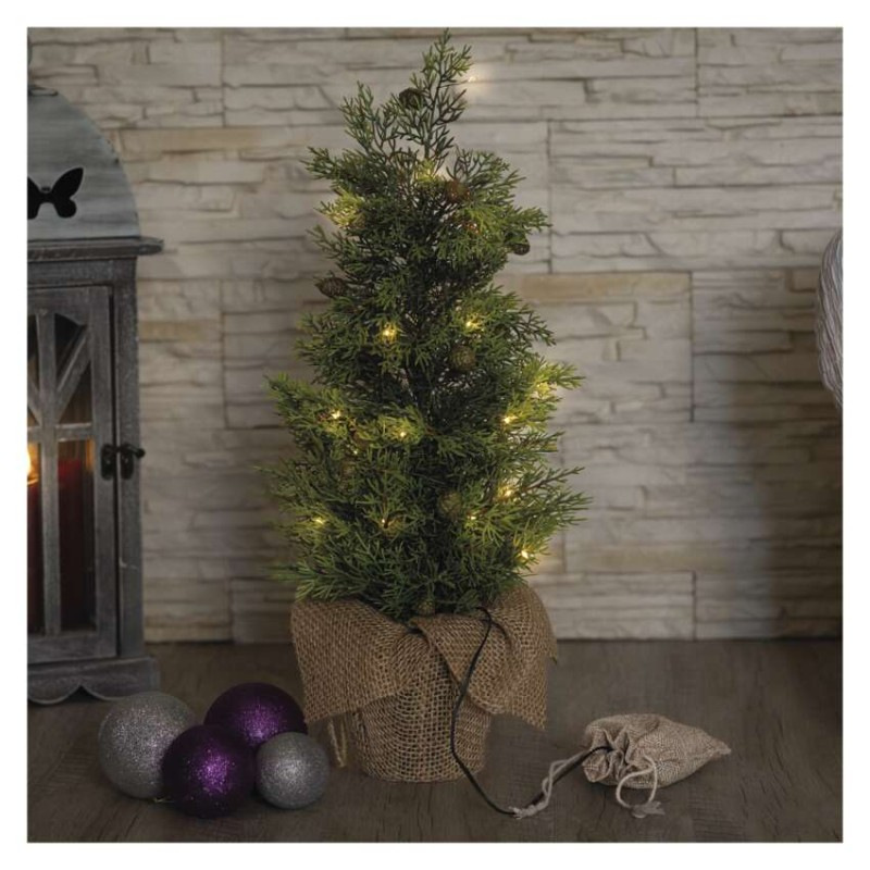 LED stromček, 50 cm, vonkajšia aj vnútorná, teplá biela, časovač 3