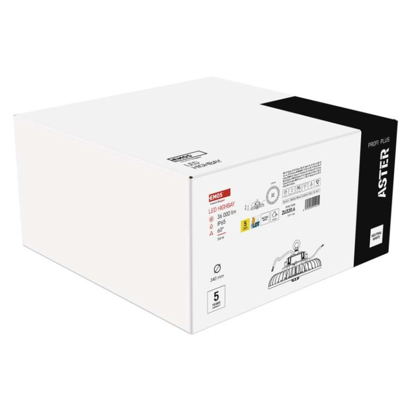 LED priemyselné závesné svietidlo HIGHBAY ASTER 60° 200W 7