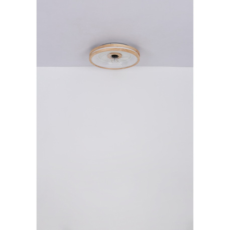 Stropný ventilátor kov biely, drevo, plast biely/transparent, stmievateľný, niekoľko úrovní cez nást 11