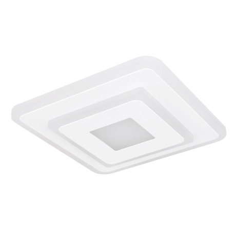 Stropné svietidlo, kov biely, akryl opál, DxŠxV: 200x200x46, vrátane 1xLED 12W 230V, 900lm , 3000K 1