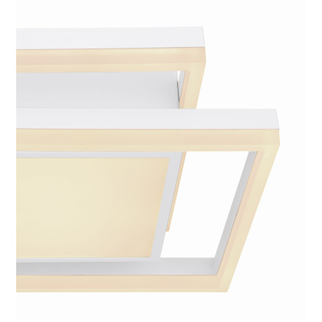 Stropné svietidlo, kov/akryl opál biely, kompatibilné s Google Assistant a Alexa, časovač, pamäťová 6