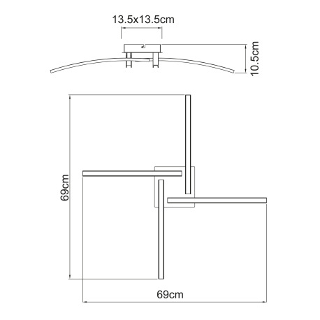 Stropné svietidlo, kov čierny matný, plast biely, nastaviteľné, zmena farby svetla pomocou nástennéh 8