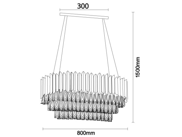 CARLOS krištáľový závesný luster - N2304 1