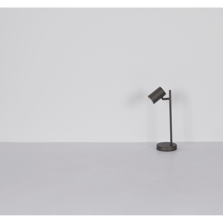 Stolové svietidlo, kov bronzový, hliník bronzový, kábel PVC čierny, kolískový vypínač na kábli, DxŠx 13