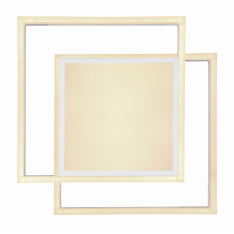 Stropné svietidlo, kov/akryl opál biely, kompatibilné s Google Assistant a Alexa, časovač, pamäťová 5