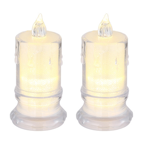 Dekoratívne svietidlo, plast číry, plast satinovaný, posuvný vypínač, vrátane batérie 3x LR1130, ø: 11