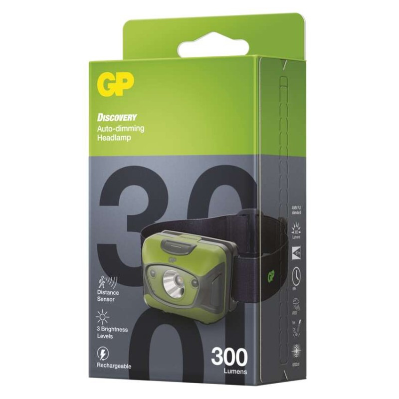 LED nabíjacia čelovka GP Discovery CHR41, 300 lm 8